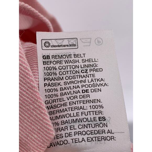 & OTHER STORIES Women's Light Pink Half-Zip Belted Short Sleeve Jumpsuit SZ 4 - Picture 12 of 14